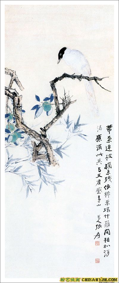 张大千花鸟画作品欣赏