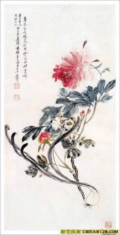 张大千花鸟画作品欣赏