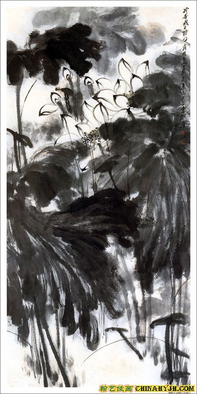 张大千花鸟画作品欣赏