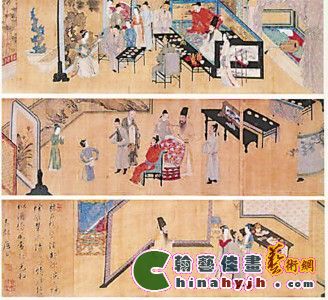 唐伯虎临摹的《韩熙载夜宴图》局部