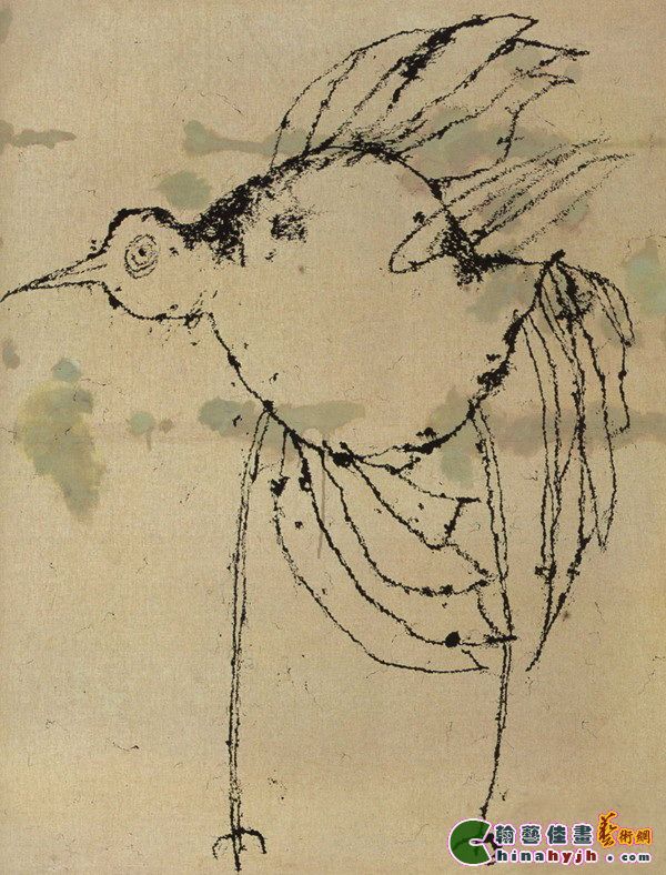 画家叶永青的一幅“丑鸟”作品拍出25万引网友口水 画家叶永青的一幅“丑鸟”作品拍出25万引网友口水